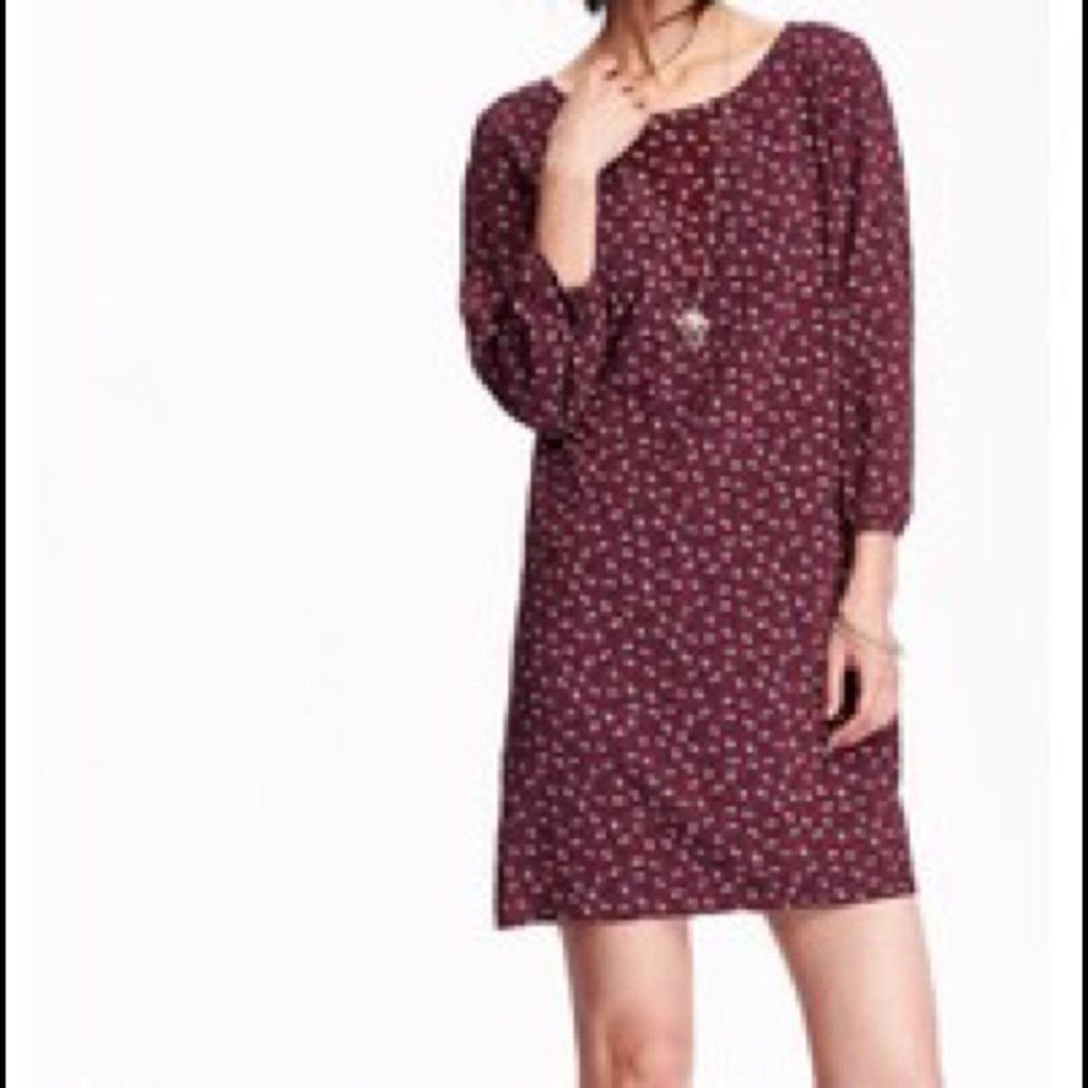 Old Navy 3/4 sleeve Printed Shift Dress