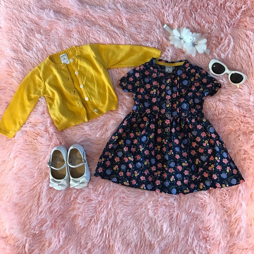 Carters Dress and cardigan