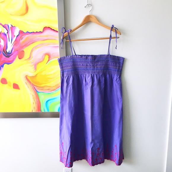 Abuelita's Attic Dresses & Skirts - DA-NANG Summer Silk Lilac Eyelet Trim Dress