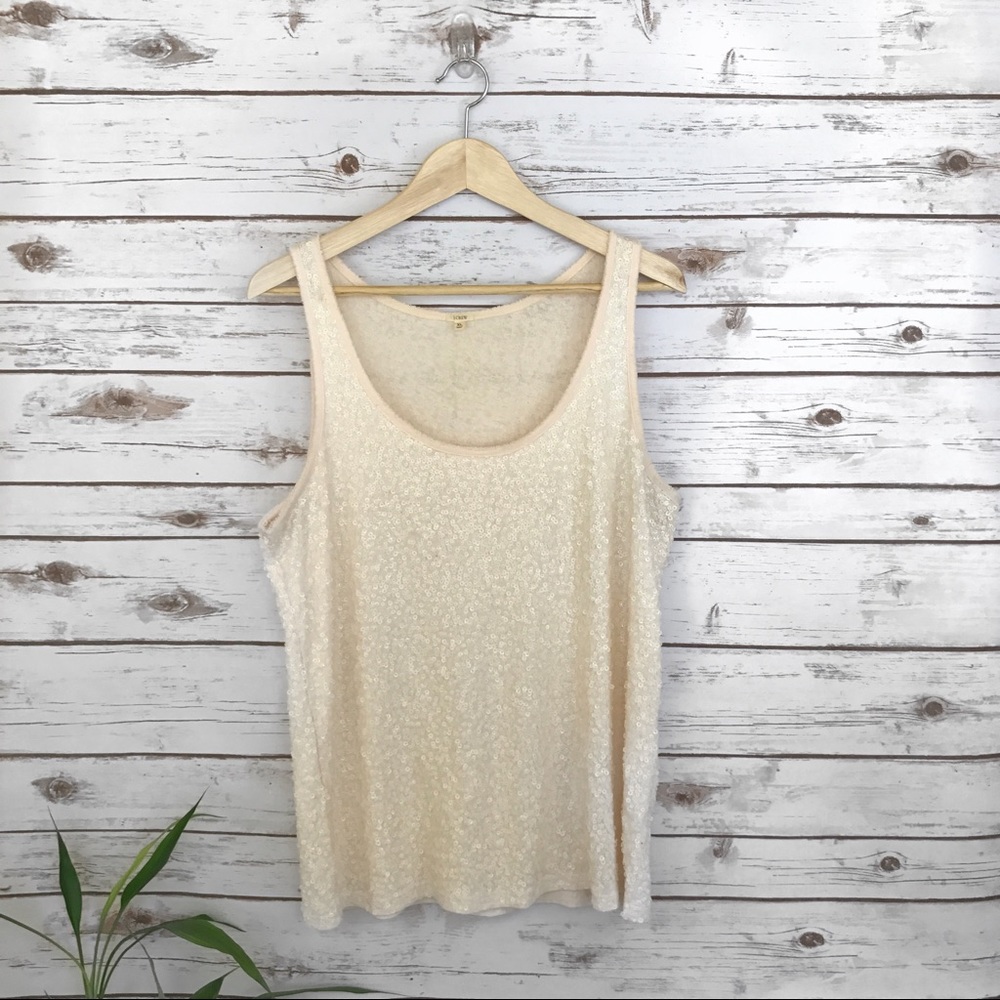 J.Crew sequin sleeveles top XL