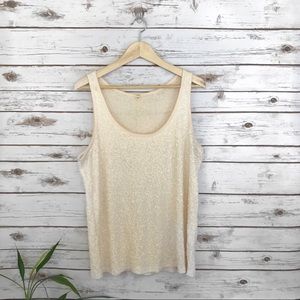 J.Crew sequin sleeveles top XL