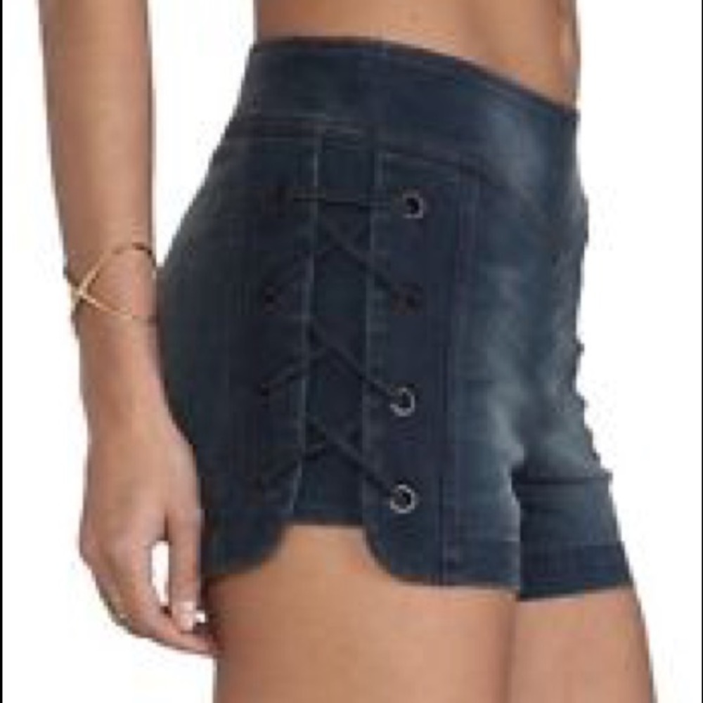 Free People high waisted jean shorts
