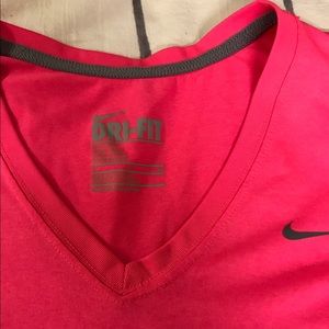 Nike dri fit pink highlighter t-shirt