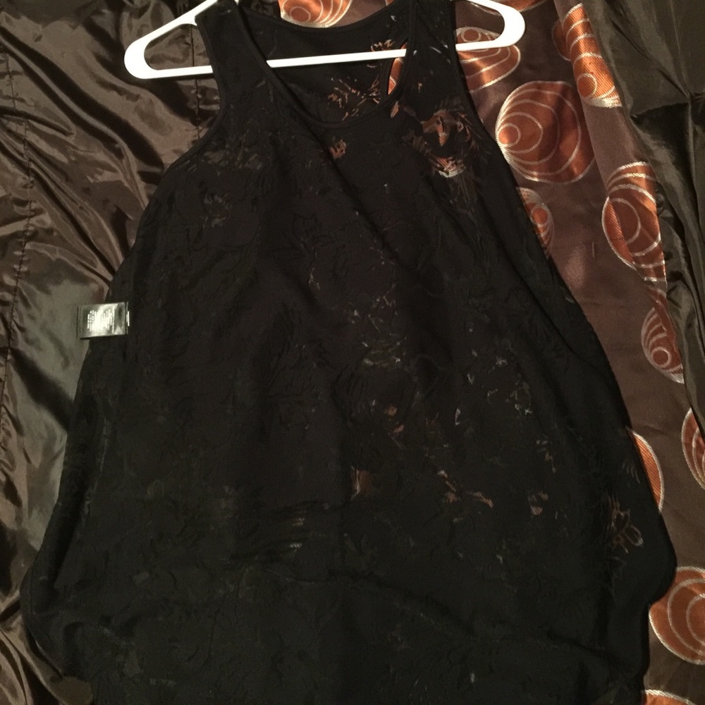 Black see mesh top