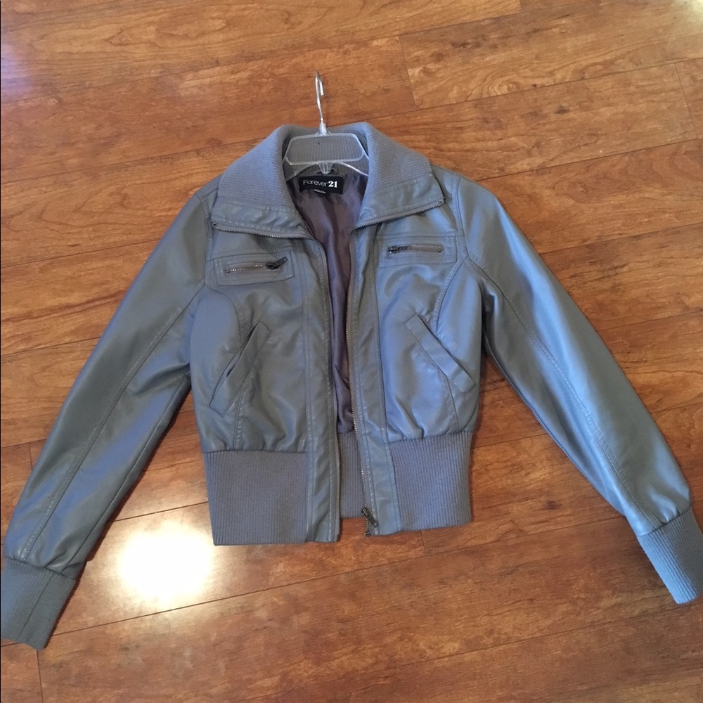 Forever 21 Grey Bomber Jacket