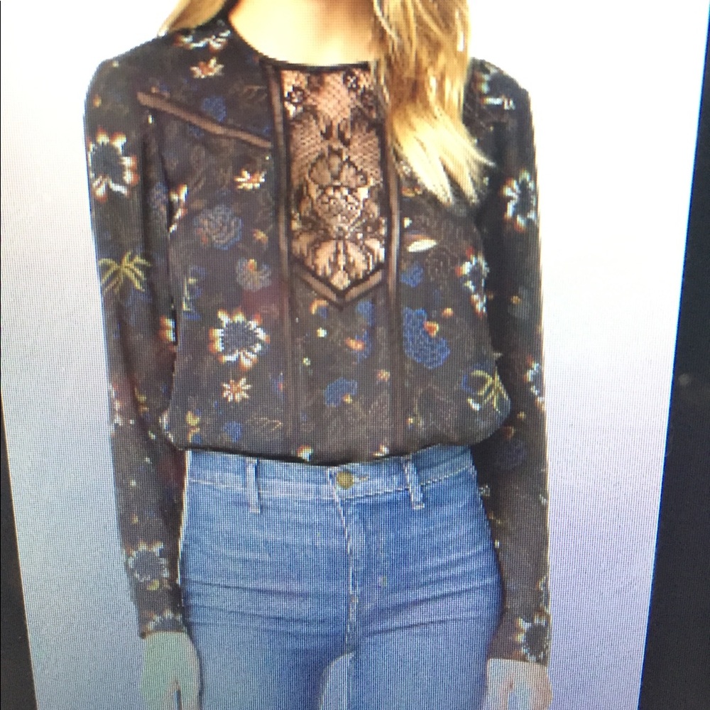 ALC semi sheer top NWT