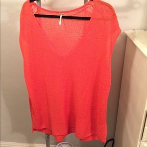 Free people- Orange sweater