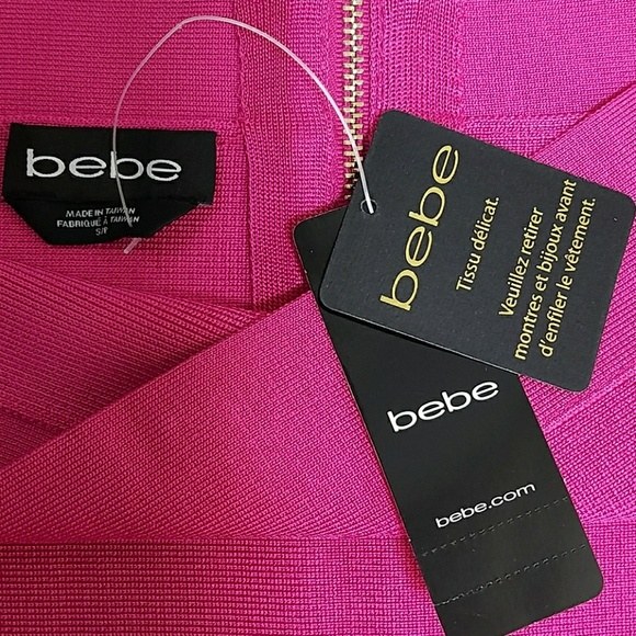 Bebe Solid Pink Bandage Skirt Brand New! - Picture 4 of 4