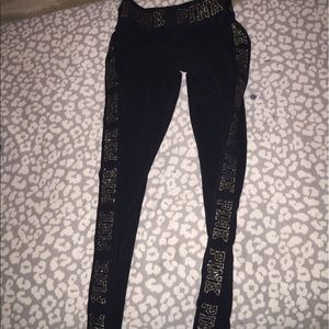 VS gold and black sparkly leggings