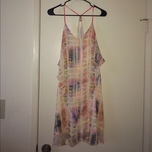 Colorful, flowy summer dress size xl