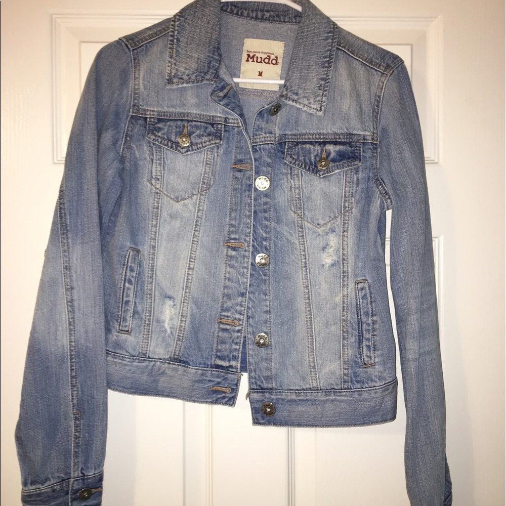 distressed denim jacket