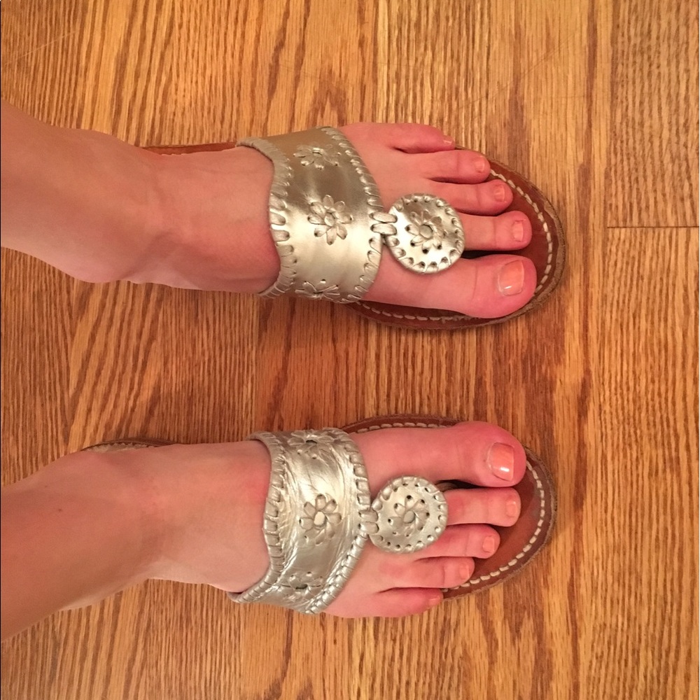 Silver Jack Rogers Sandals
