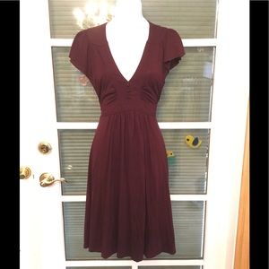 Maroon empire waist dress