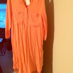 Orange t-shirt dress