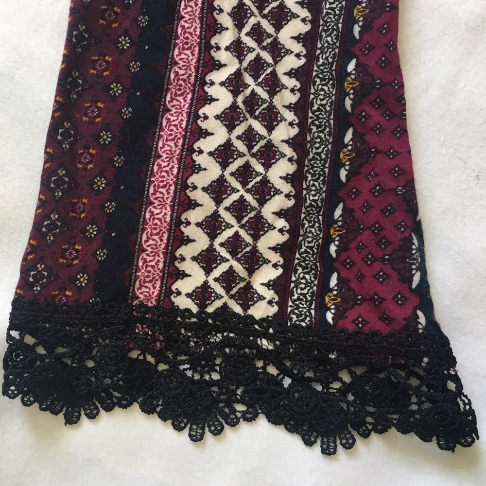 Boho Purple Crop Top w/ Bell Sleeves - Picture 6 of 6