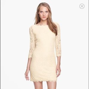 DVF Zarita lace dress in ivory