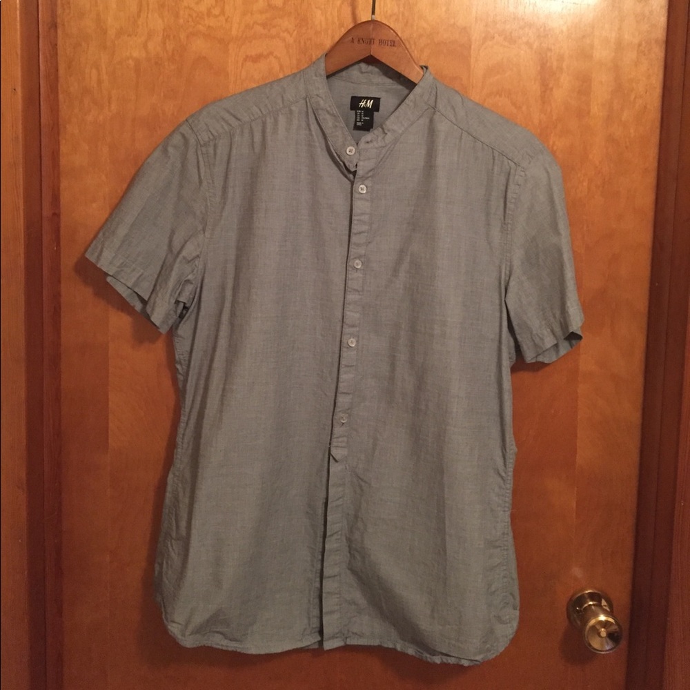 Men's H&M Collarless Button Down