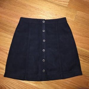 Brand New Faux Suede Button Up Hollister Skirt