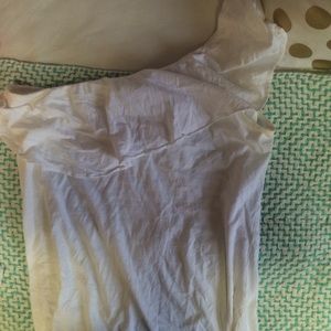 Lilly Pulitzer One Shoulder Ruffle White Top