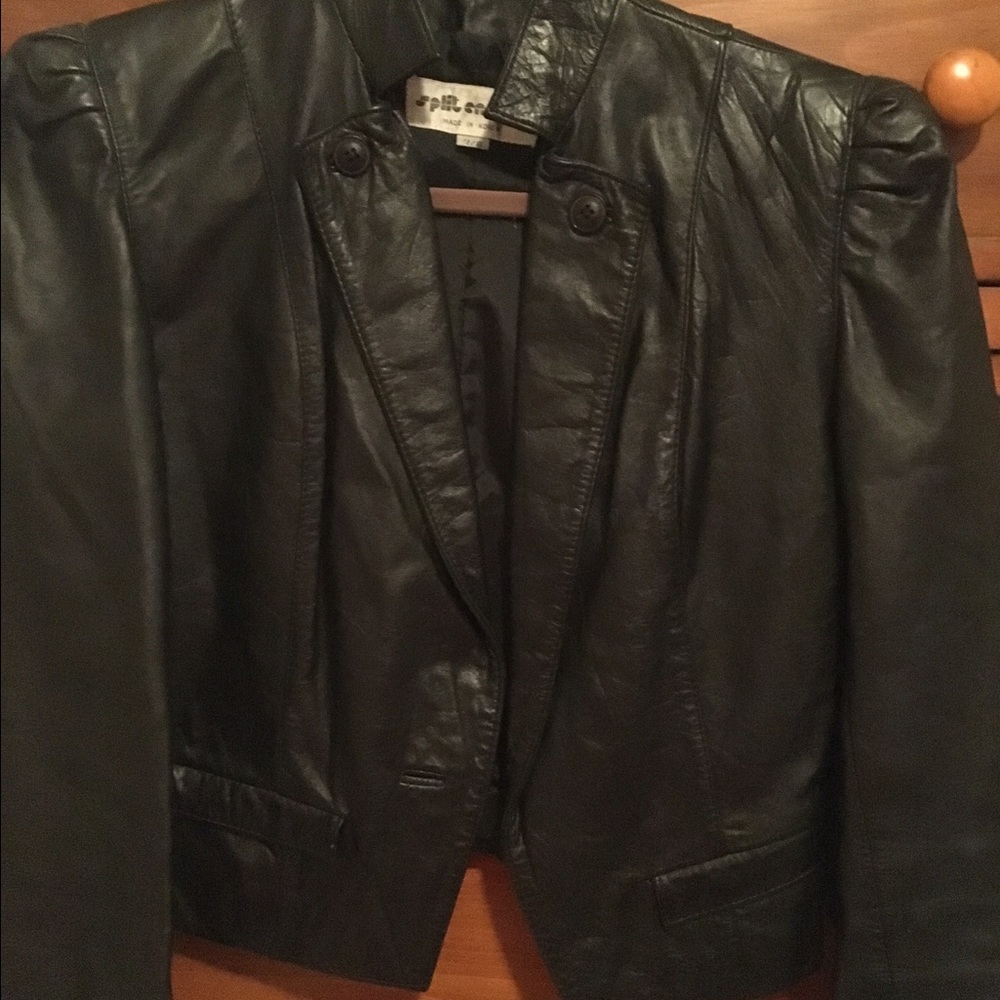 100% leather vintage coat