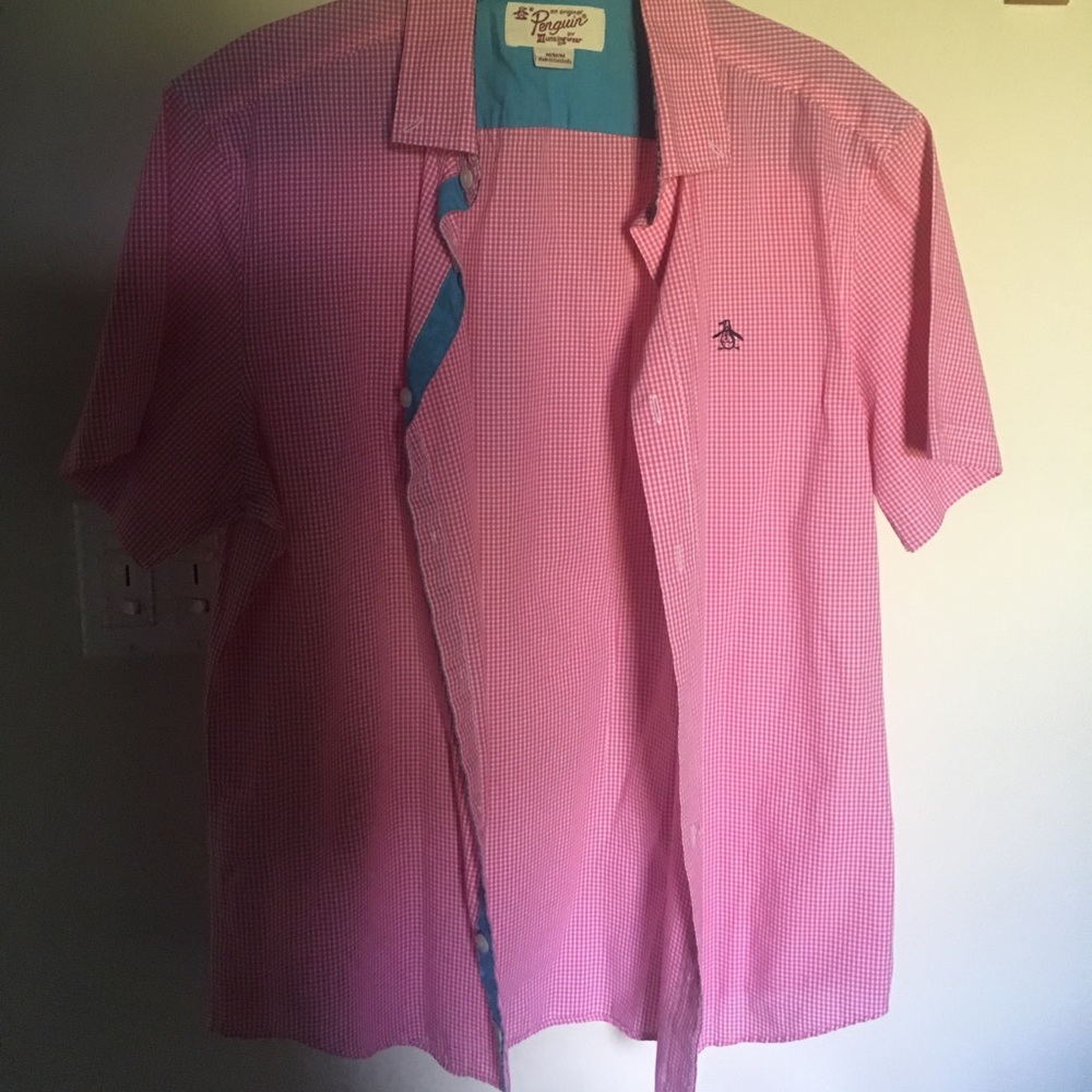 Pink Penguin Casual Button-Down