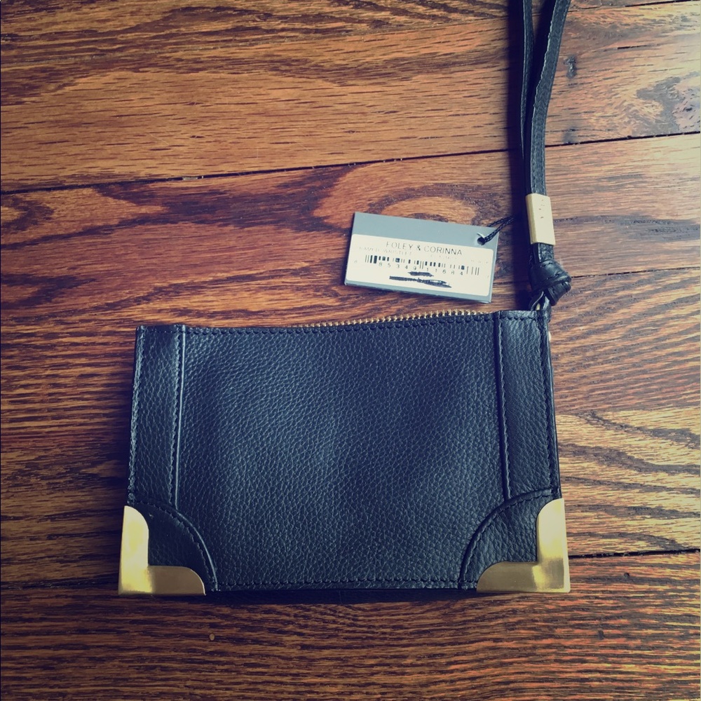 🌼 NWT Foley & Corinna Framed Leather Wristlet