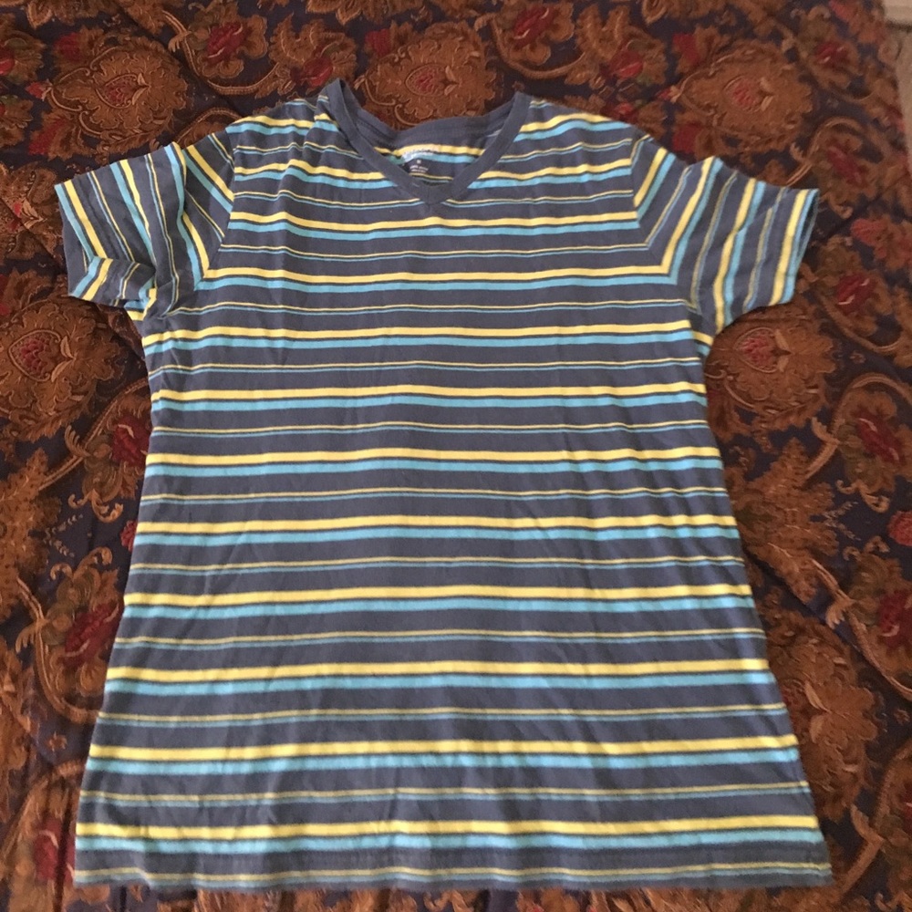 Arizona Jean Co. blue and yellow stripped Tee