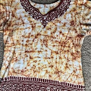 Hand dyed dashiki inspired shirt