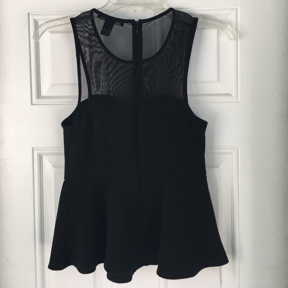 Black Forever 21 Peplum Blouse - Picture 3 of 4