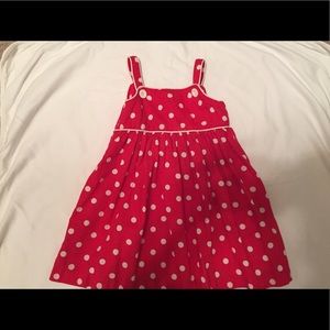 Red/white polka dot dress