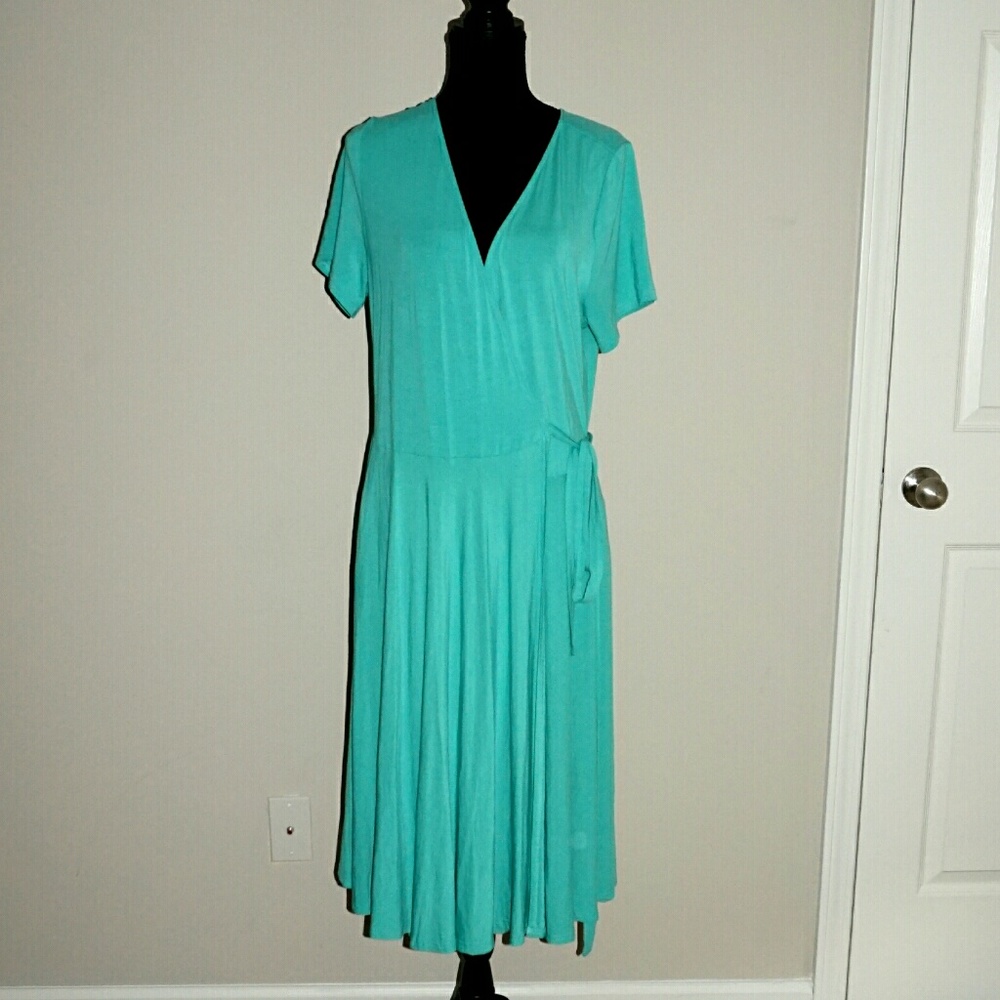 Turquoise wrap dress 41hawthorn