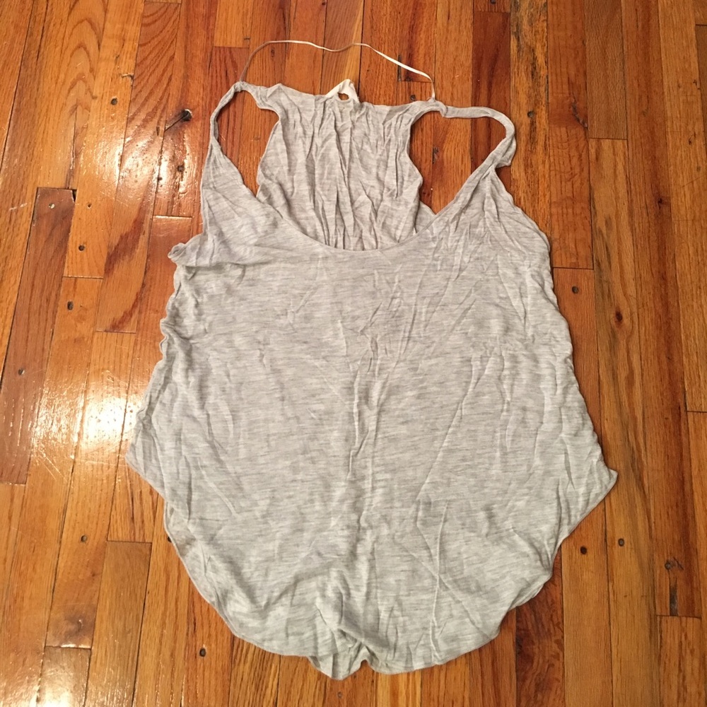 Zara Special T Tank Top Light Grey Size Small