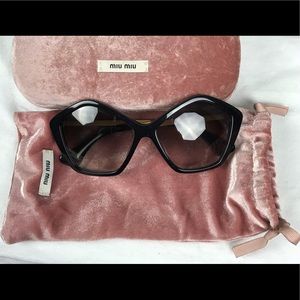 Miu Miu Culte Black Acetate Sunglasses