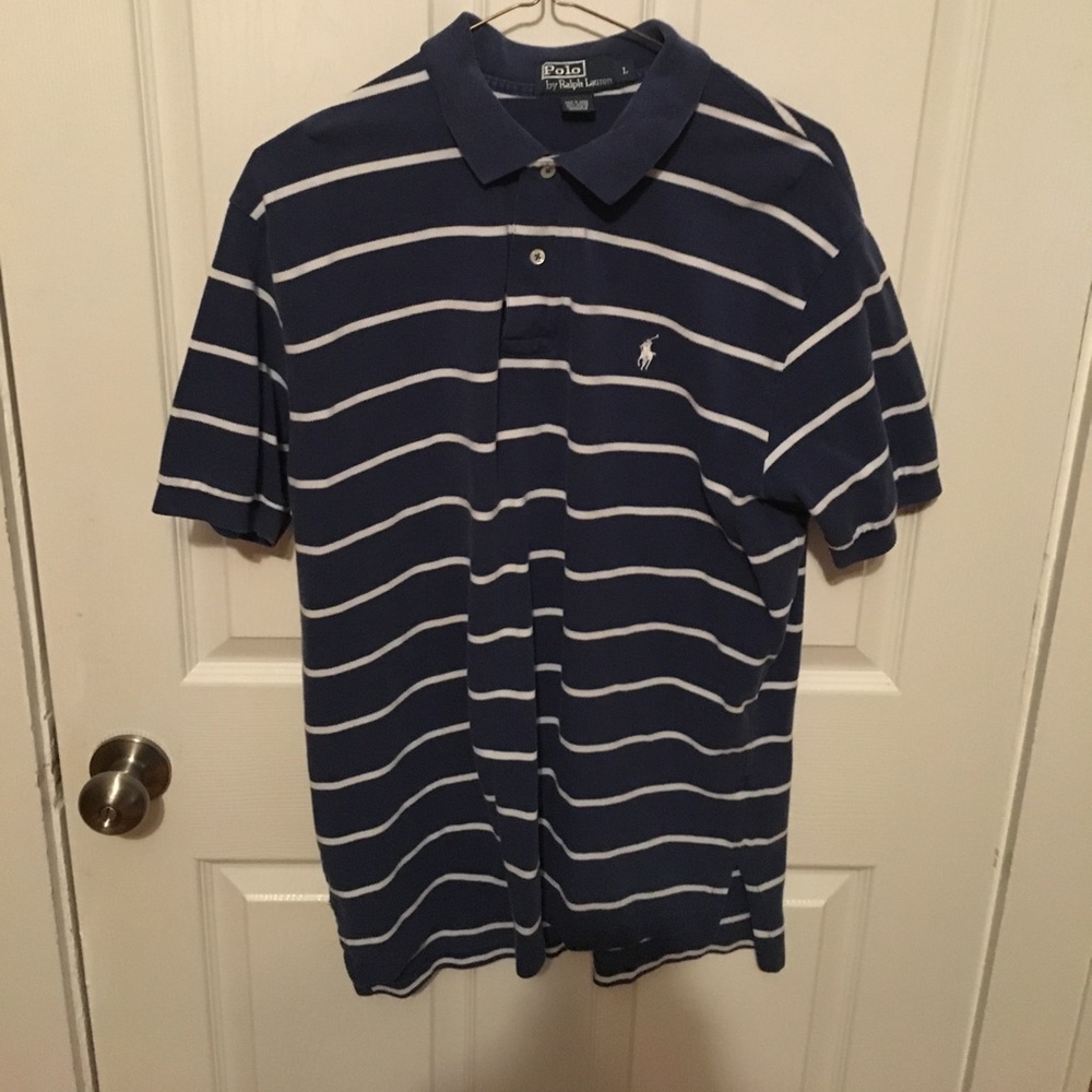 Blue and White Polo
