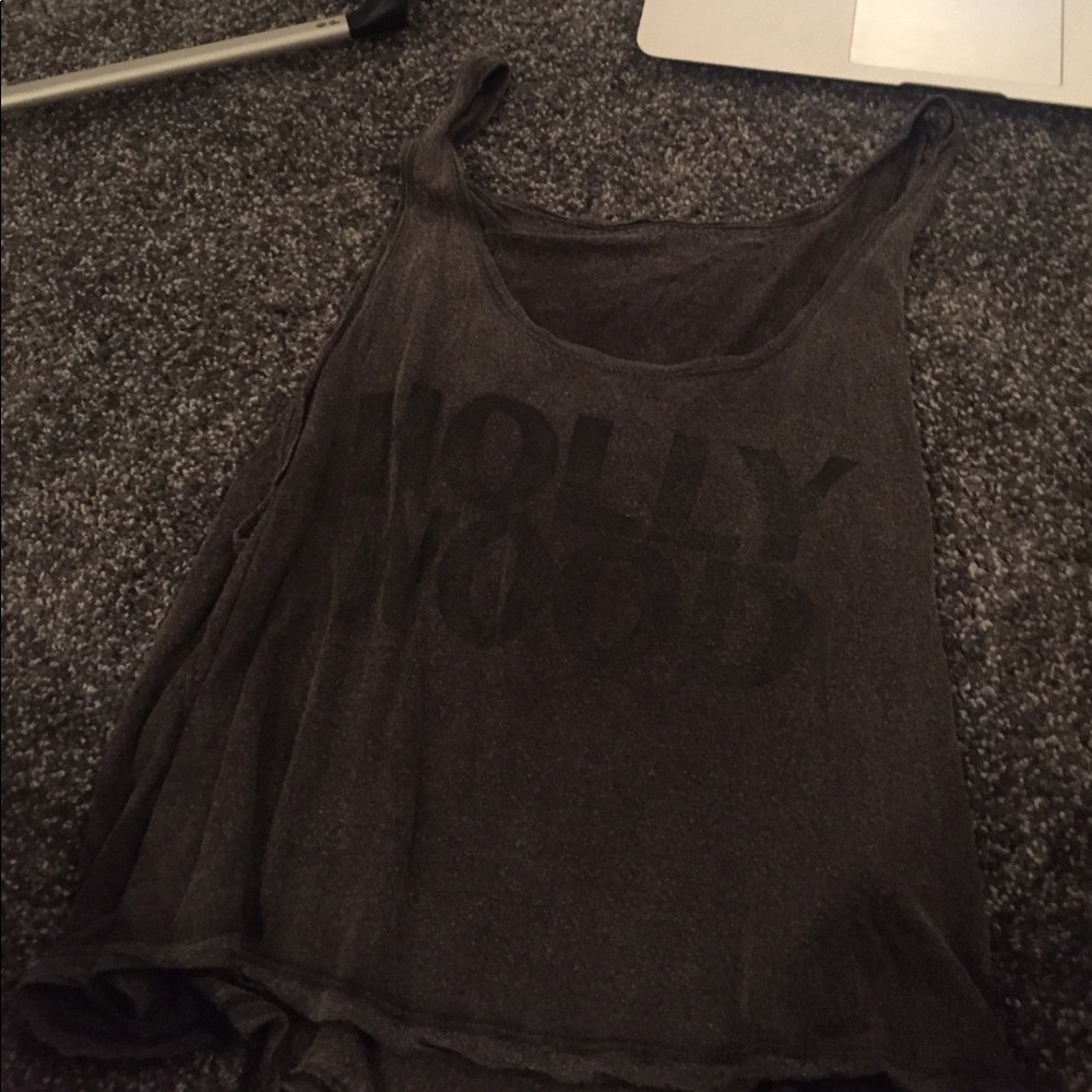 hollywood flowy gray shirt