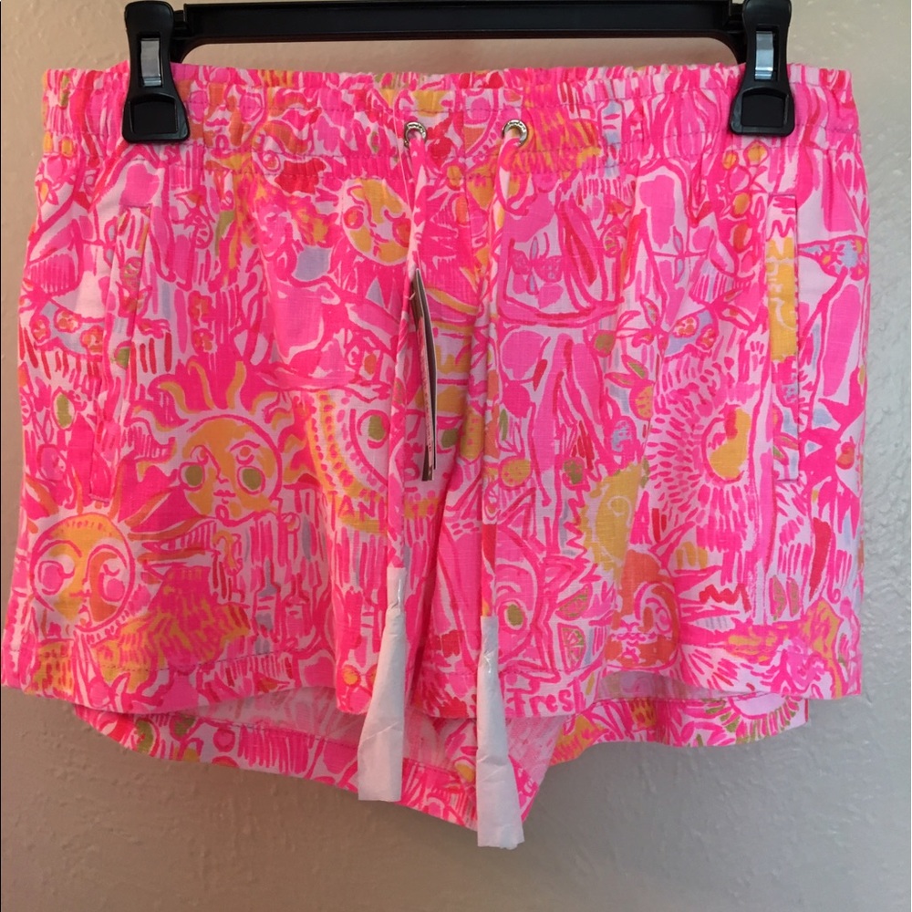 Lilly Pulitzer linen beach shorts