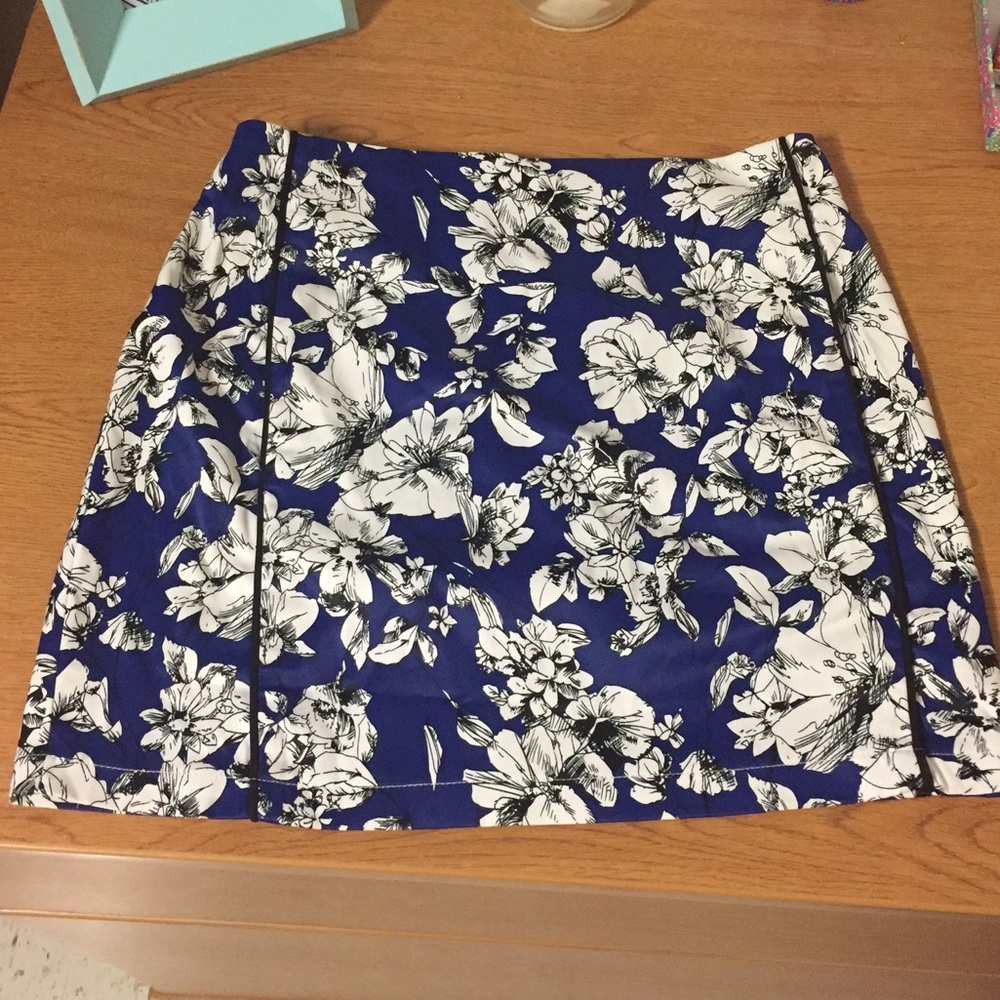Tobi Blue Print Going Out Skirt