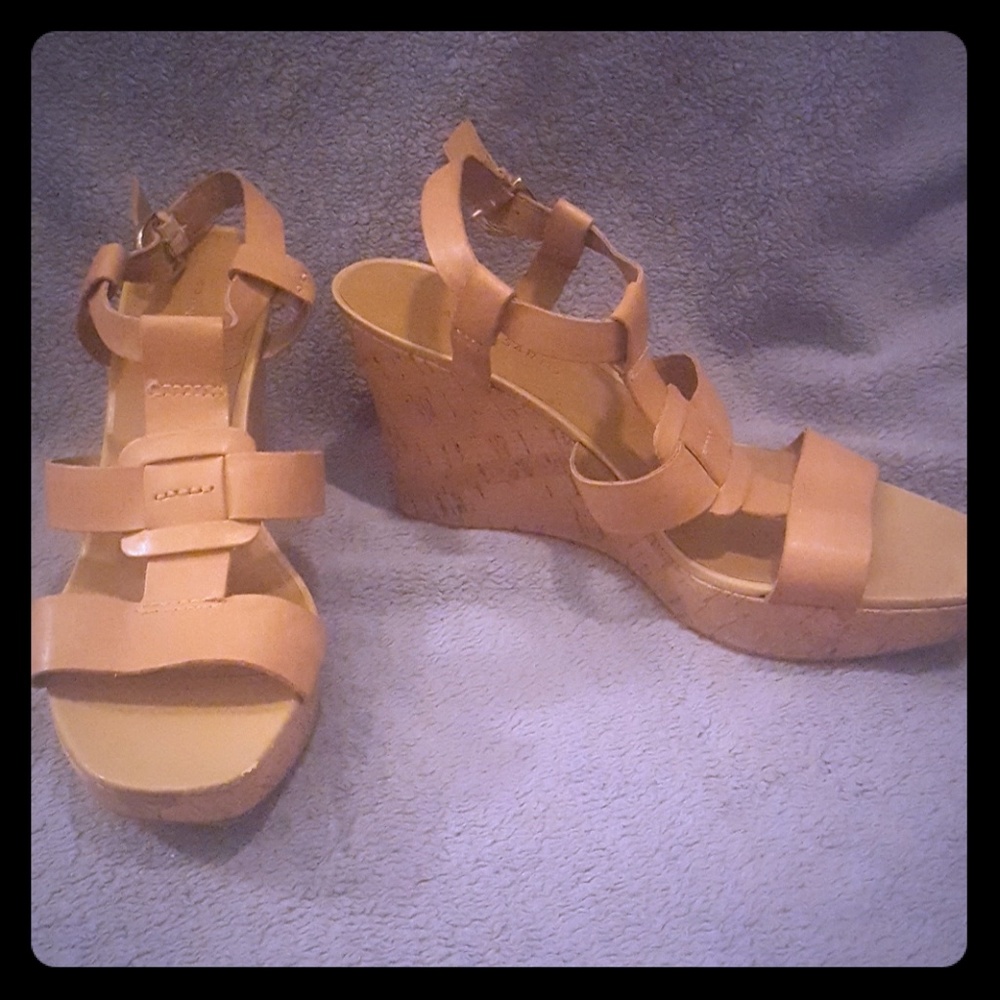 Franco sarto nude wedges