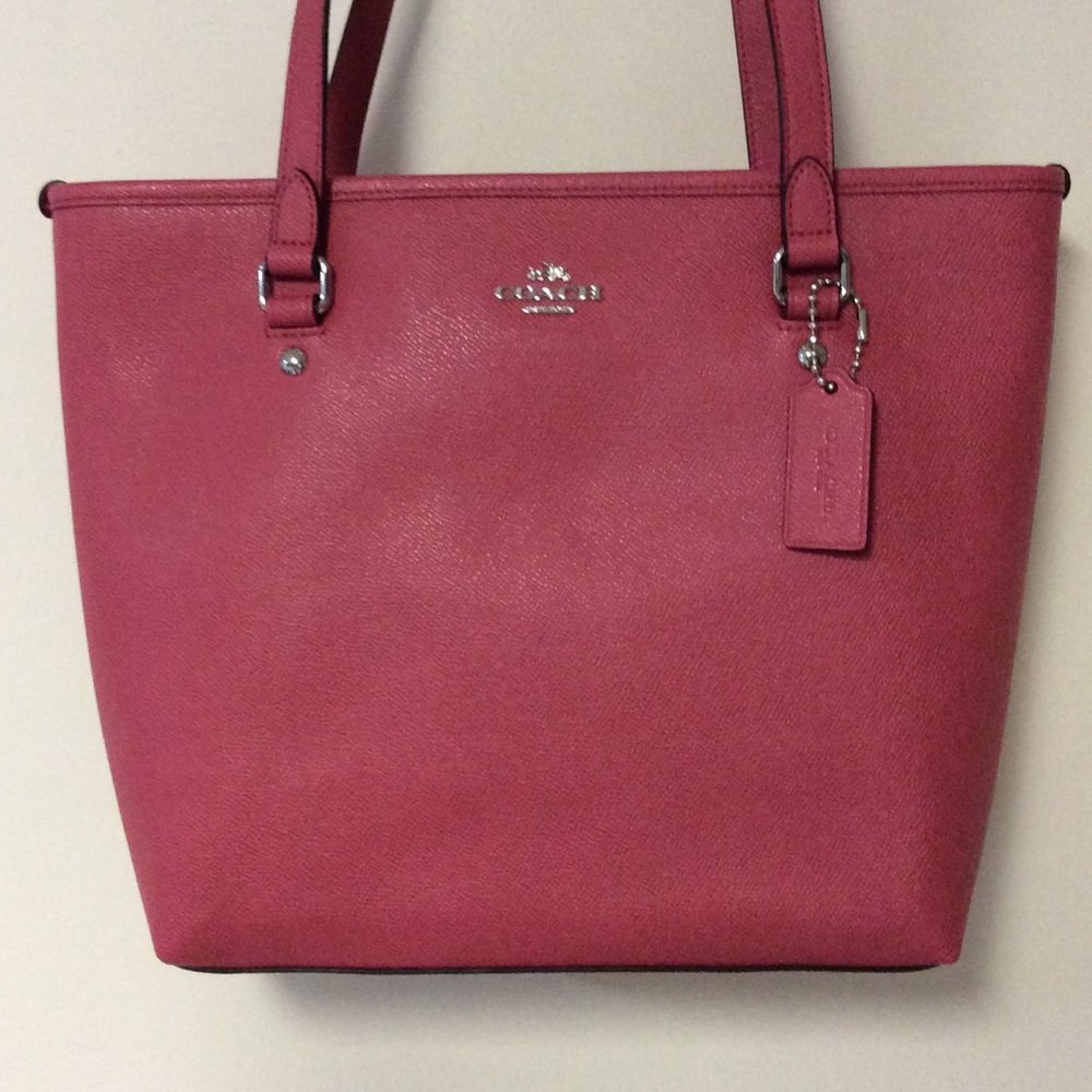 Coach Leather Zip Top Tote NWT