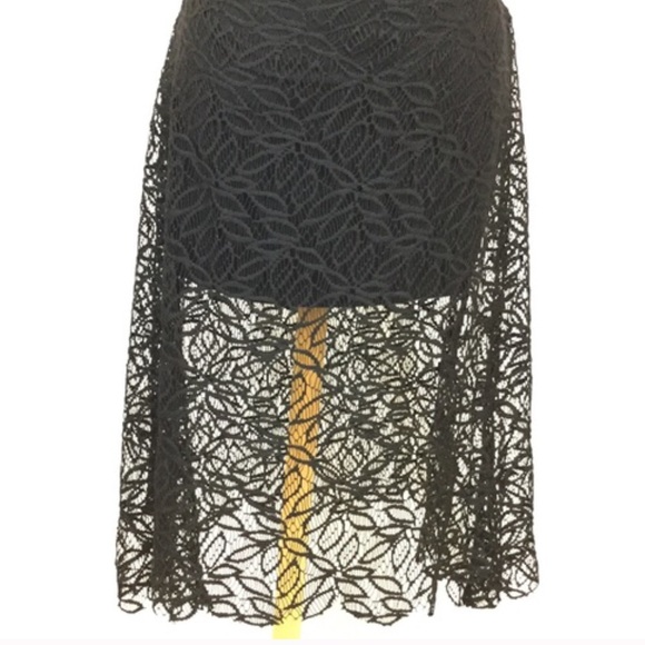 New LIBERTY GARDEN Medium Black Lace Hi Low Skirt - Picture 8 of 8