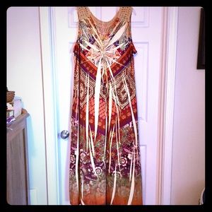 🎉SALE🎉 Maxi Dress with Crochet-type shoulders