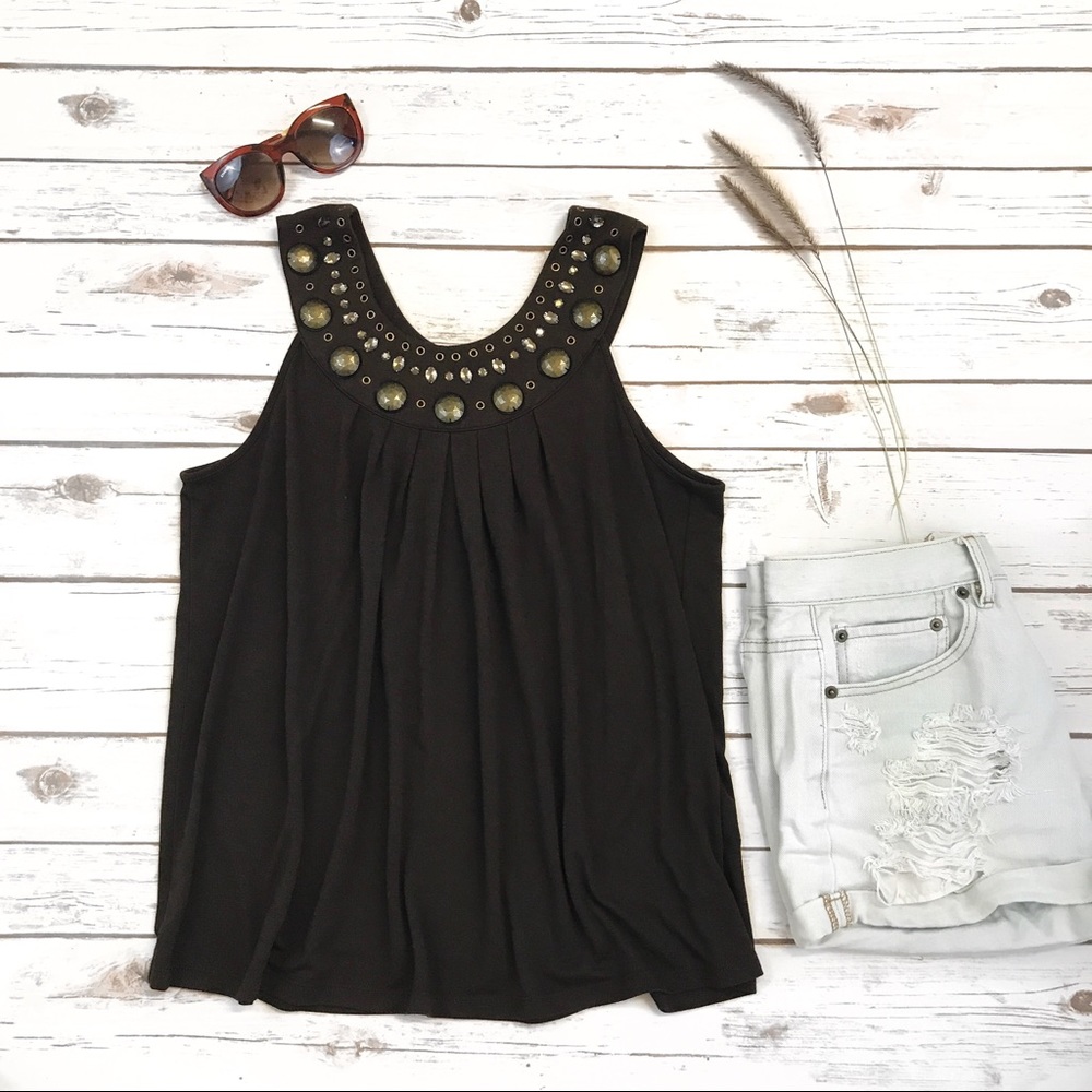 Michael Kors brown embellished top