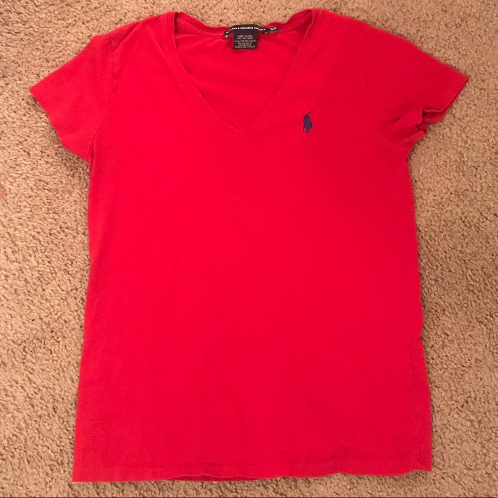 Red polo t shirt