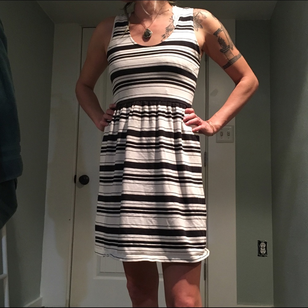 J Crew striped midi dress