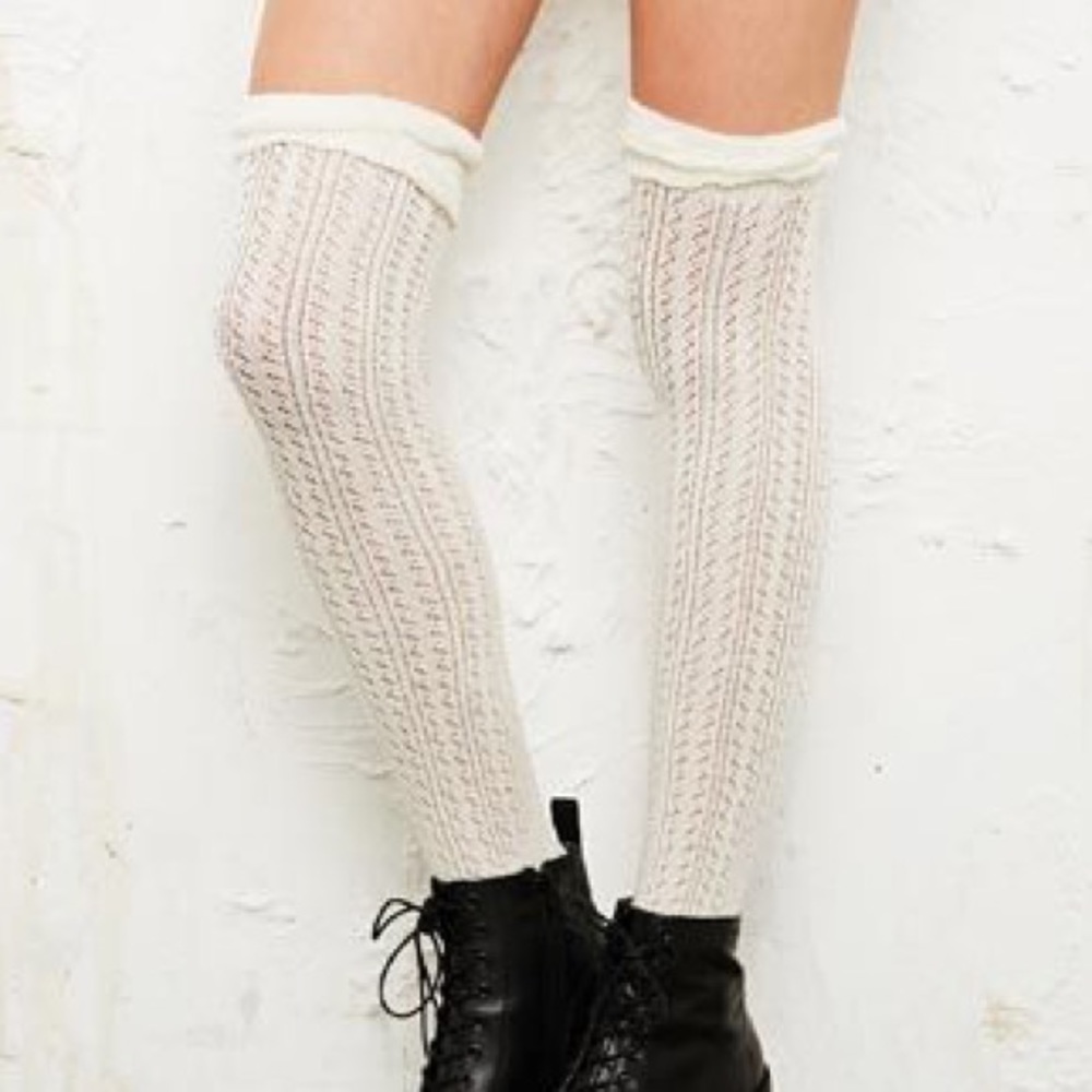NWT urban outfitters ivory over the knee socks - Picture 1 of 3