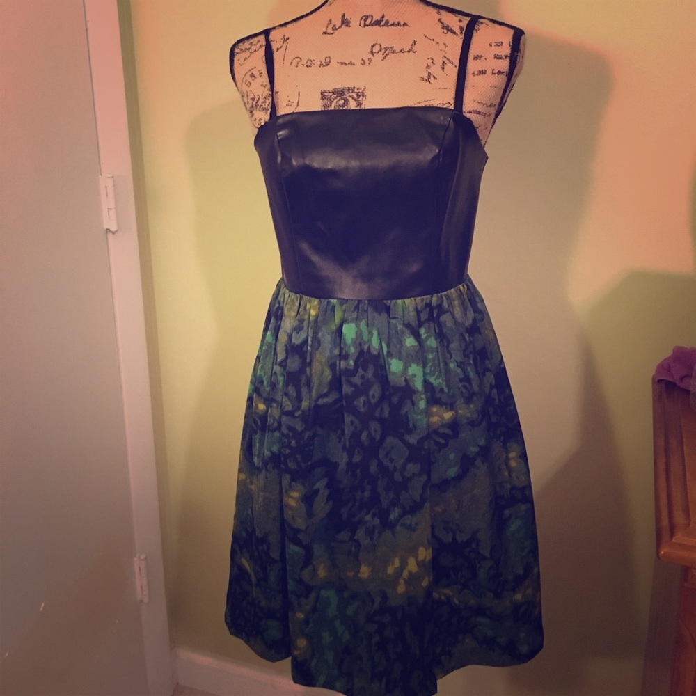 Black combo dress