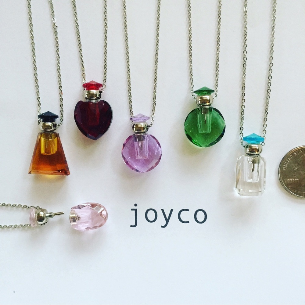 Crystal Necklace Holds Perfume