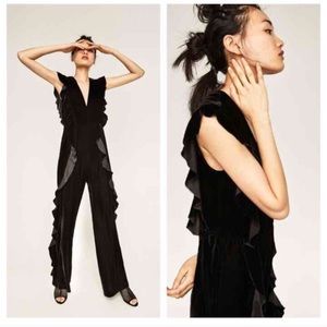 ZARA ruffled jumpsuit BNWT gorgeous!!!
