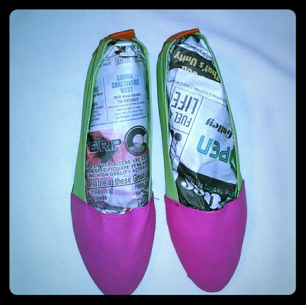 Vintage rare color-block comfy leather shoes