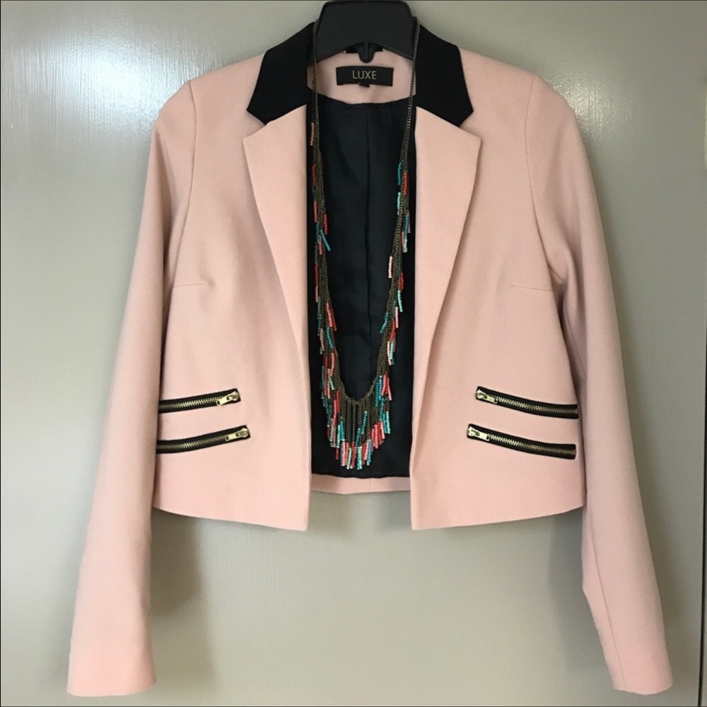 Topshop Light Pink Moto Jacket